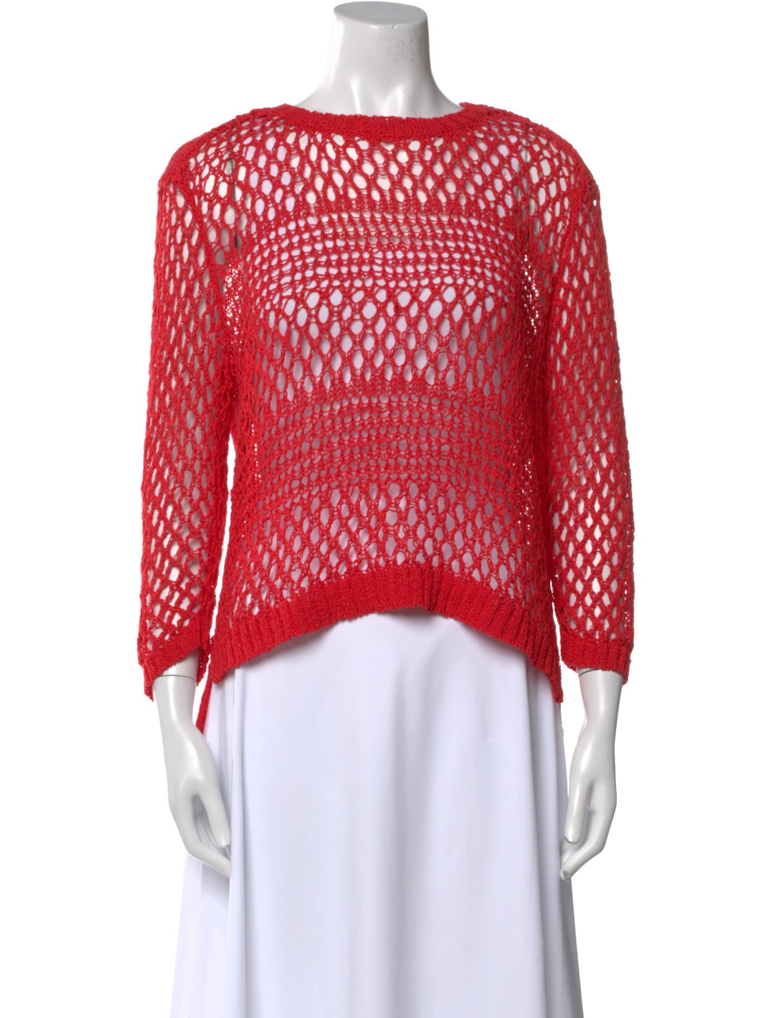 Christian Siriano Bateau Neckline Three-Quarter Sleeve Blouse