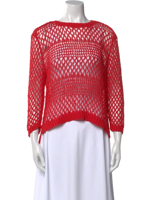 Christian Siriano Bateau Neckline Three-Quarter Sleeve Blouse