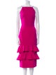 Christian Siriano Square Neckline Knee-Length Dress