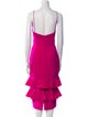 Christian Siriano Square Neckline Knee-Length Dress