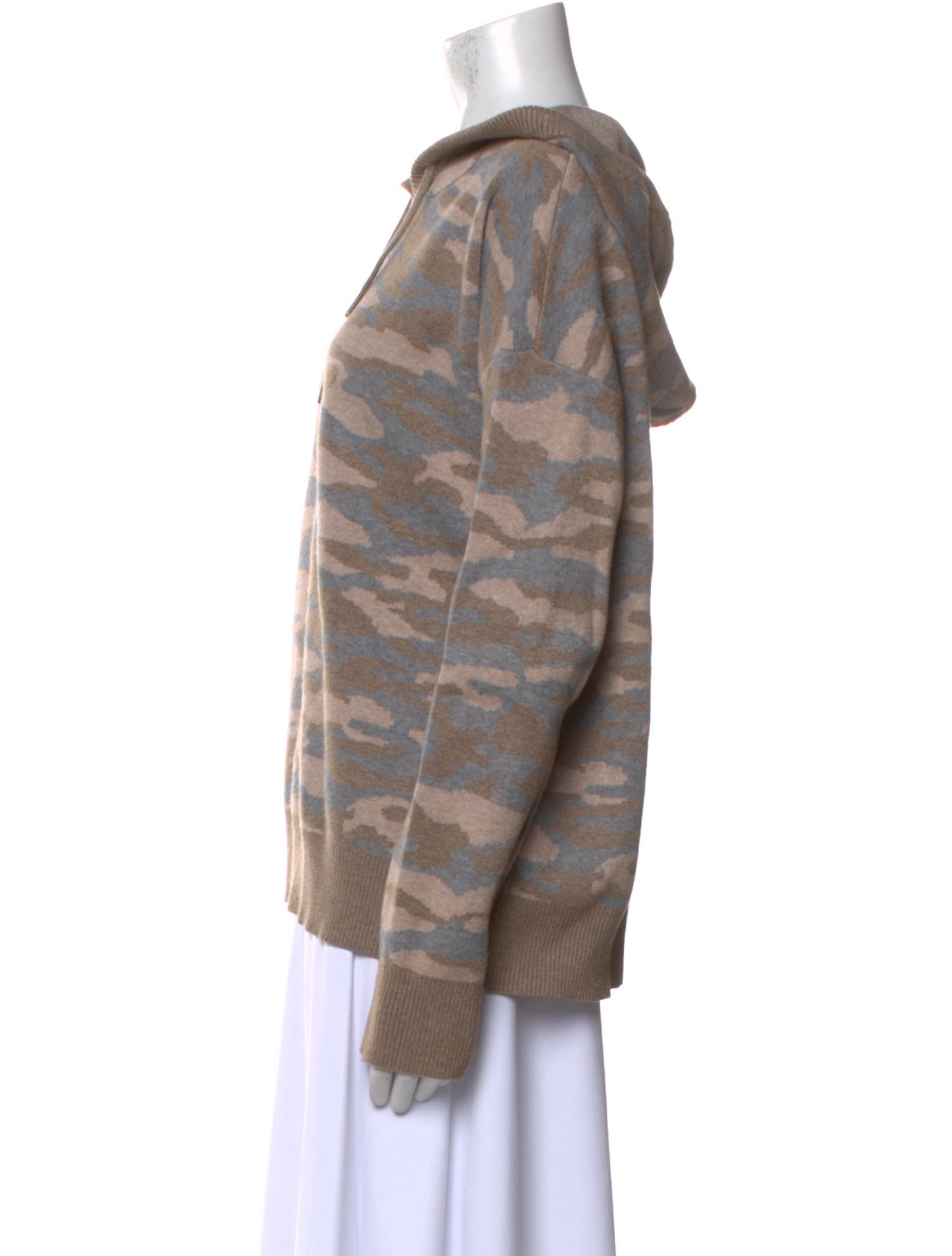 Christian Siriano Camouflage Print Long Sleeve Sweatshirt