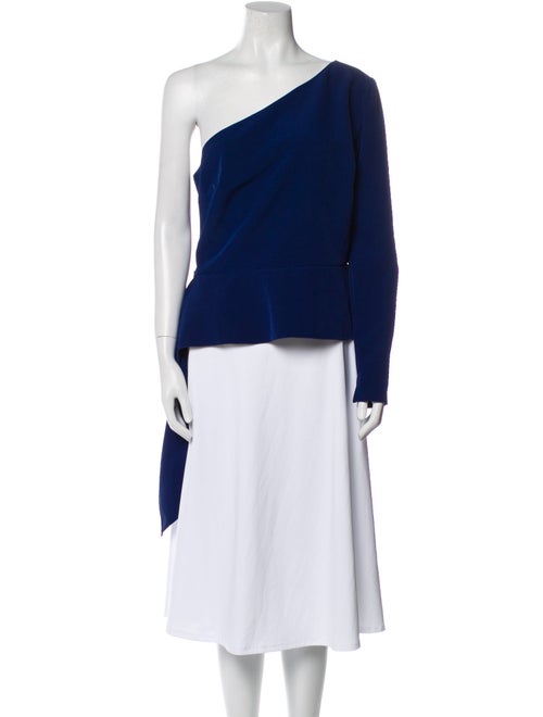 Christian Siriano One-Shoulder Long Sleeve Top