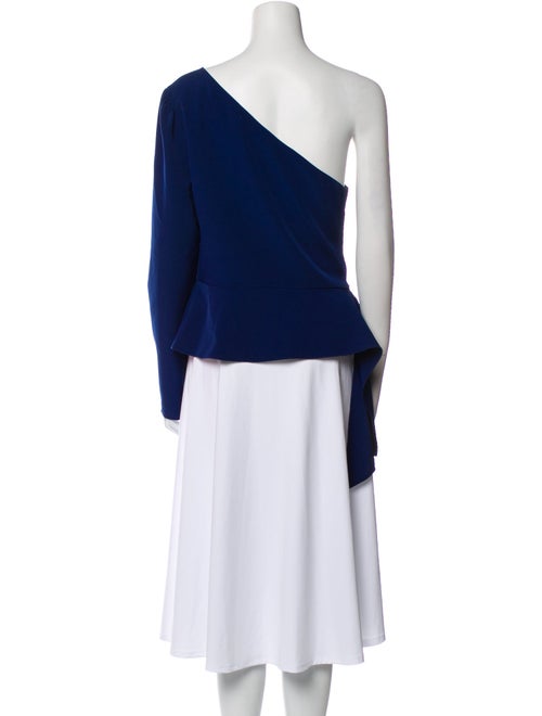 Christian Siriano One-Shoulder Long Sleeve Top