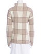 Christian Siriano Plaid Print Mock Neck Sweater
