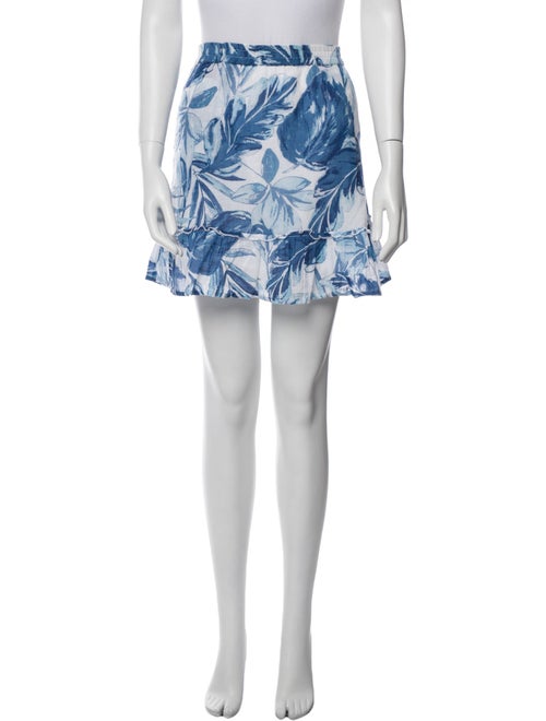 Christian Siriano Floral Print Mini Skirt