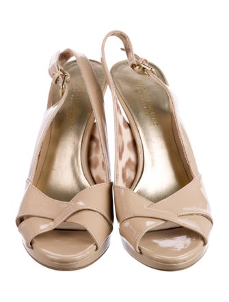 Christian Siriano Patent Leather Slingback Sandals