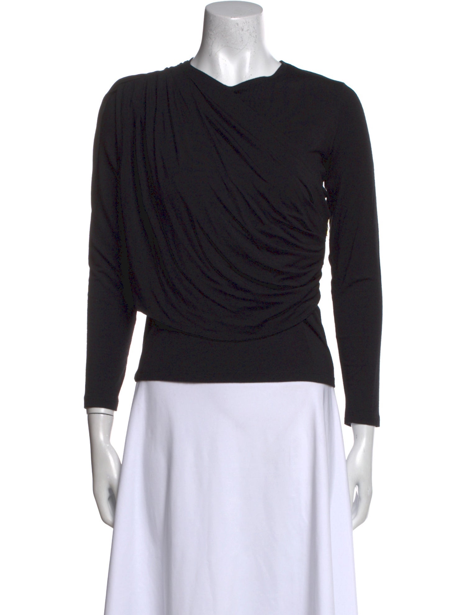 Christian Siriano Cowl Neck Three-Quarter Sleeve Top