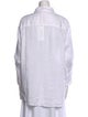 Christian Siriano Linen Long Sleeve Button-Up Top