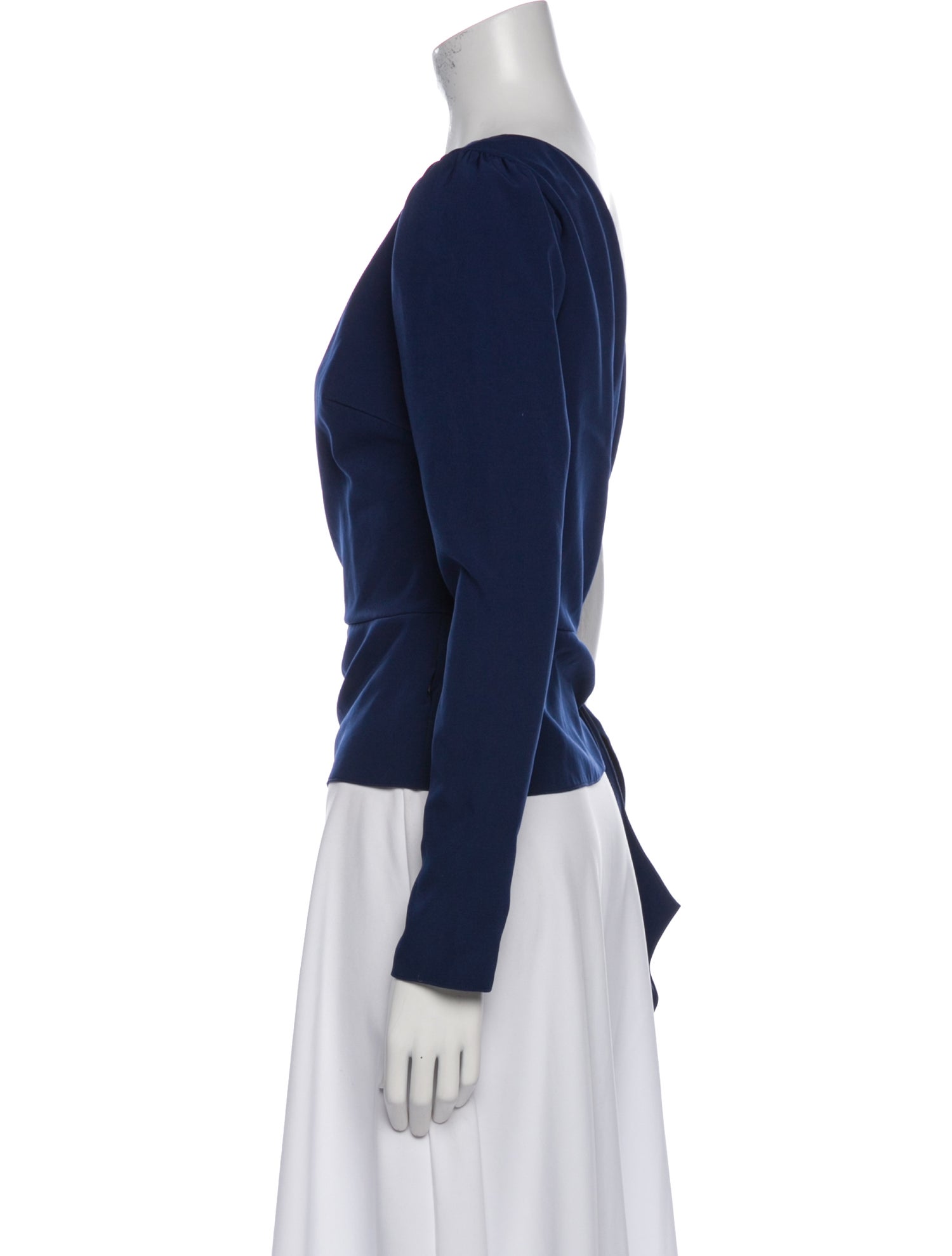 Christian Siriano One-Shoulder Long Sleeve Top