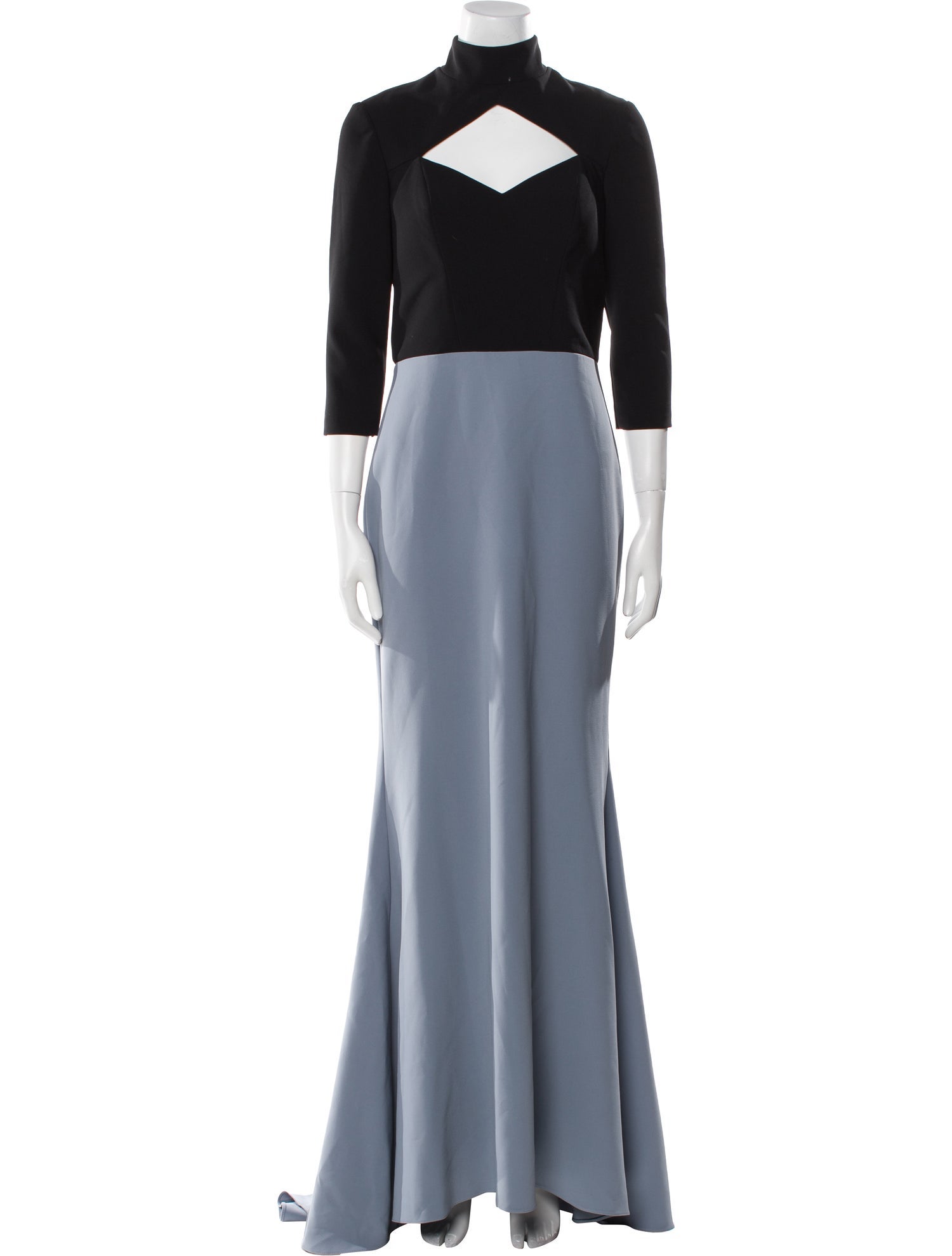 Christian Siriano Mock Neck Long Dress
