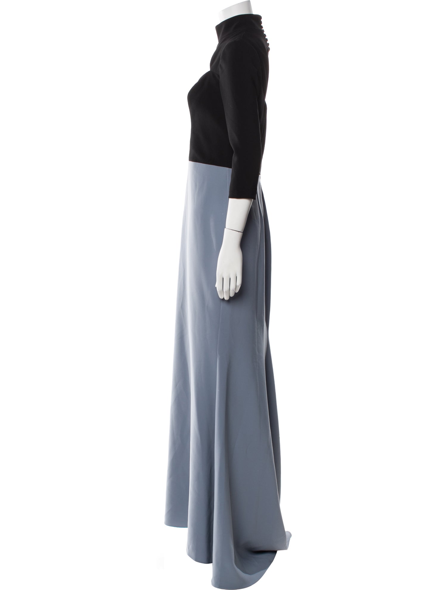 Christian Siriano Mock Neck Long Dress