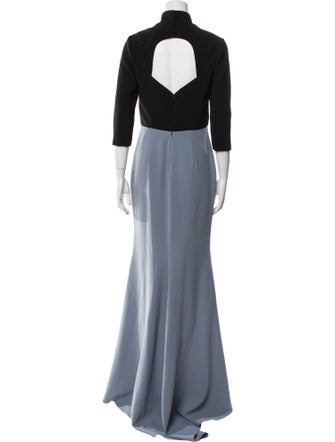 Christian Siriano Mock Neck Long Dress