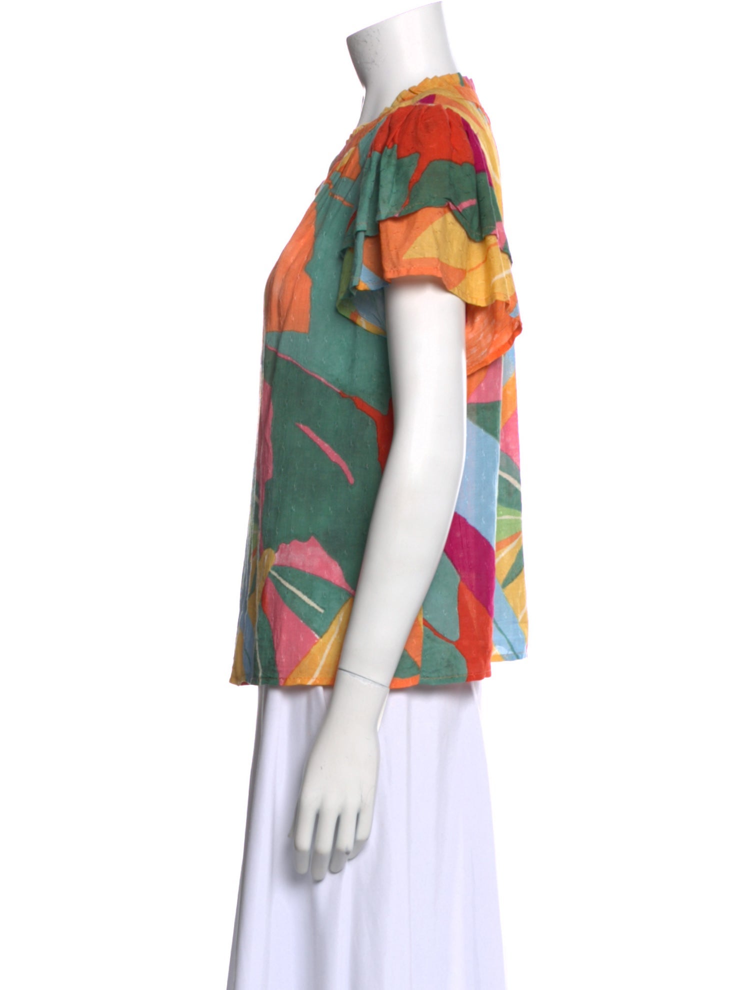 Christian Siriano Printed V-Neck Polo