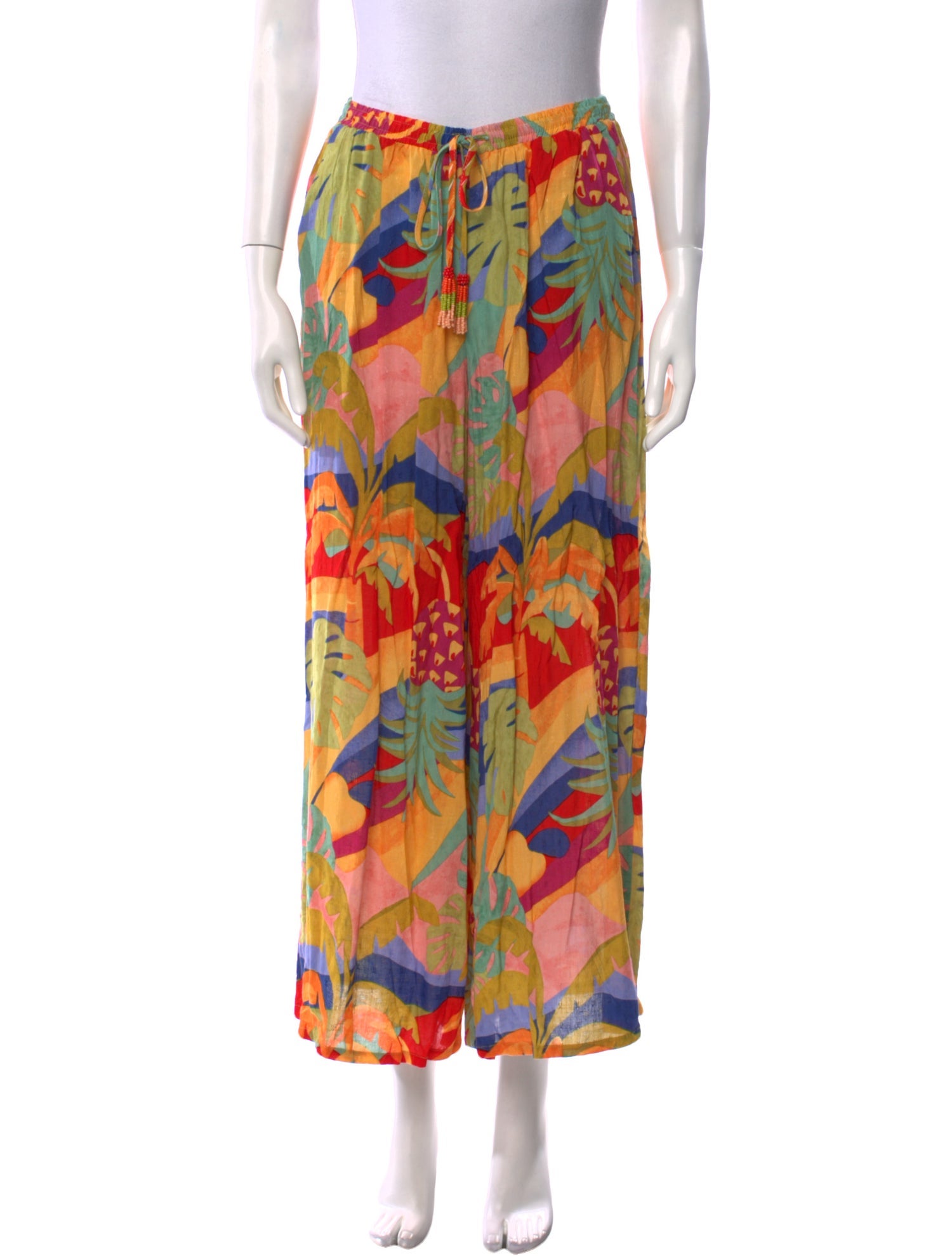 Christian Siriano Printed Wide Leg Pants