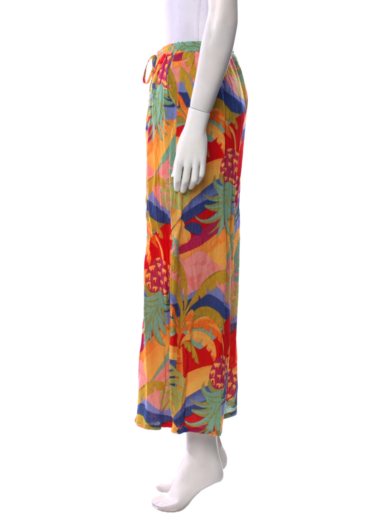 Christian Siriano Printed Wide Leg Pants