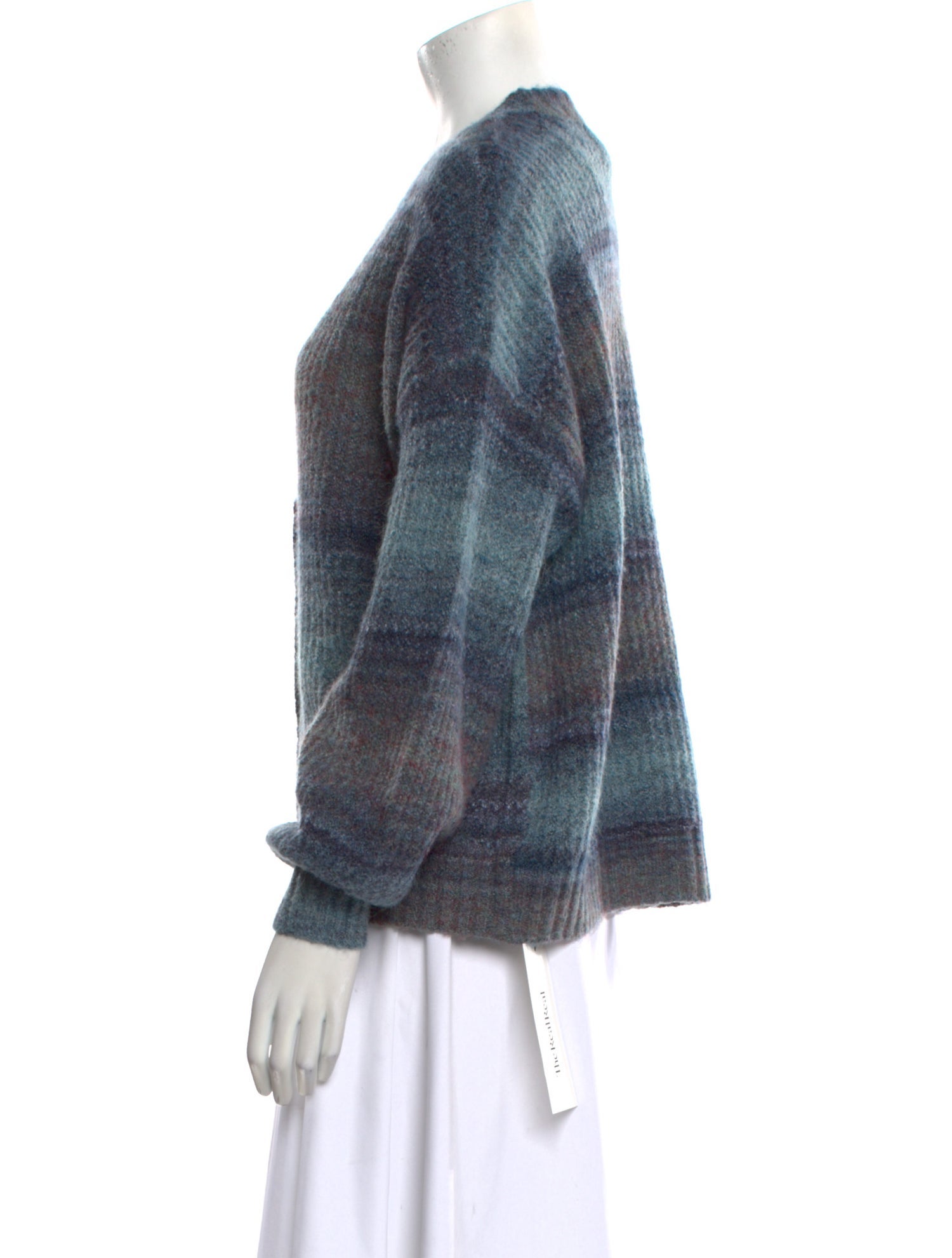 Christian Siriano Striped V-Neck Sweater