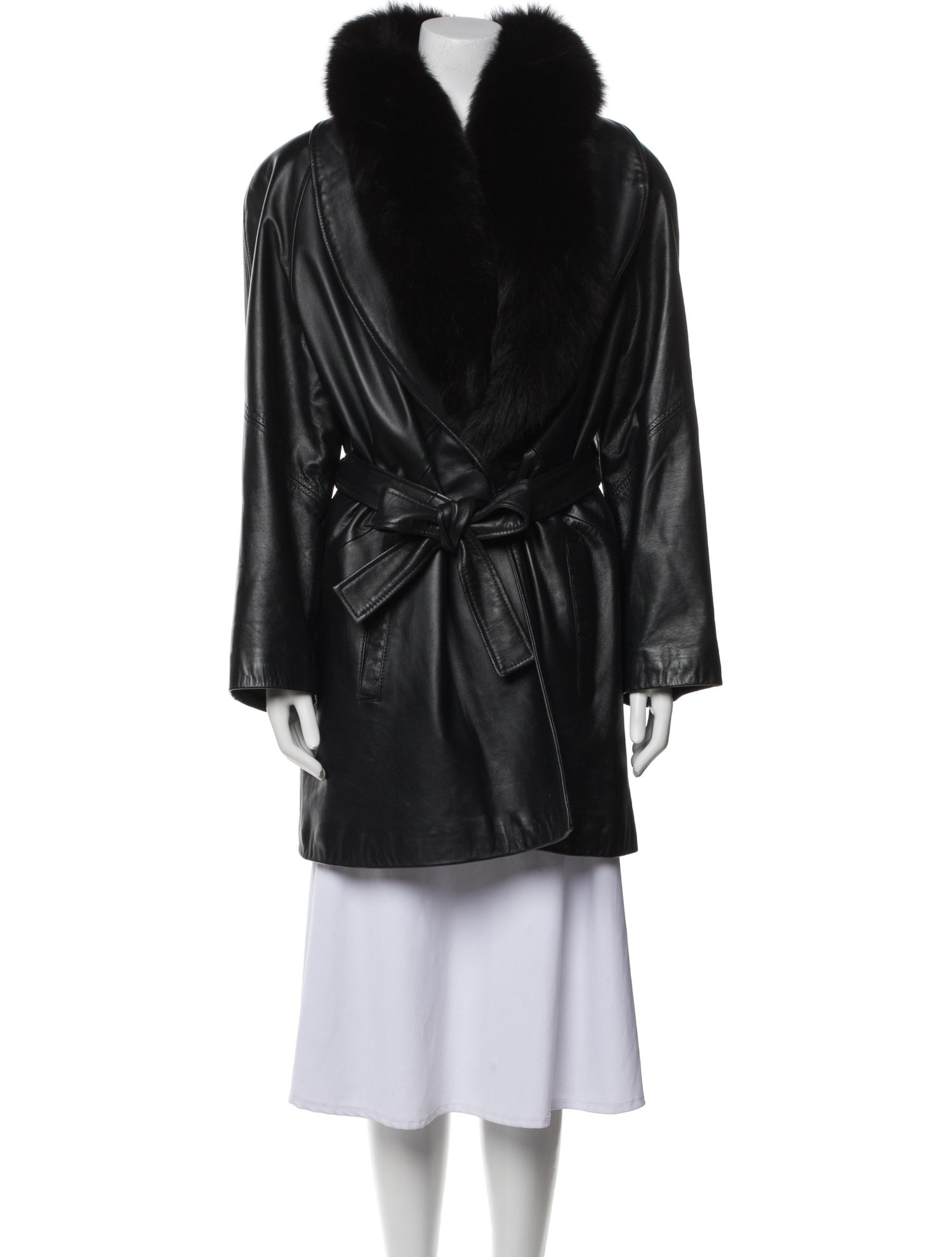 Chosen Couture Collection Leather Fur Coat