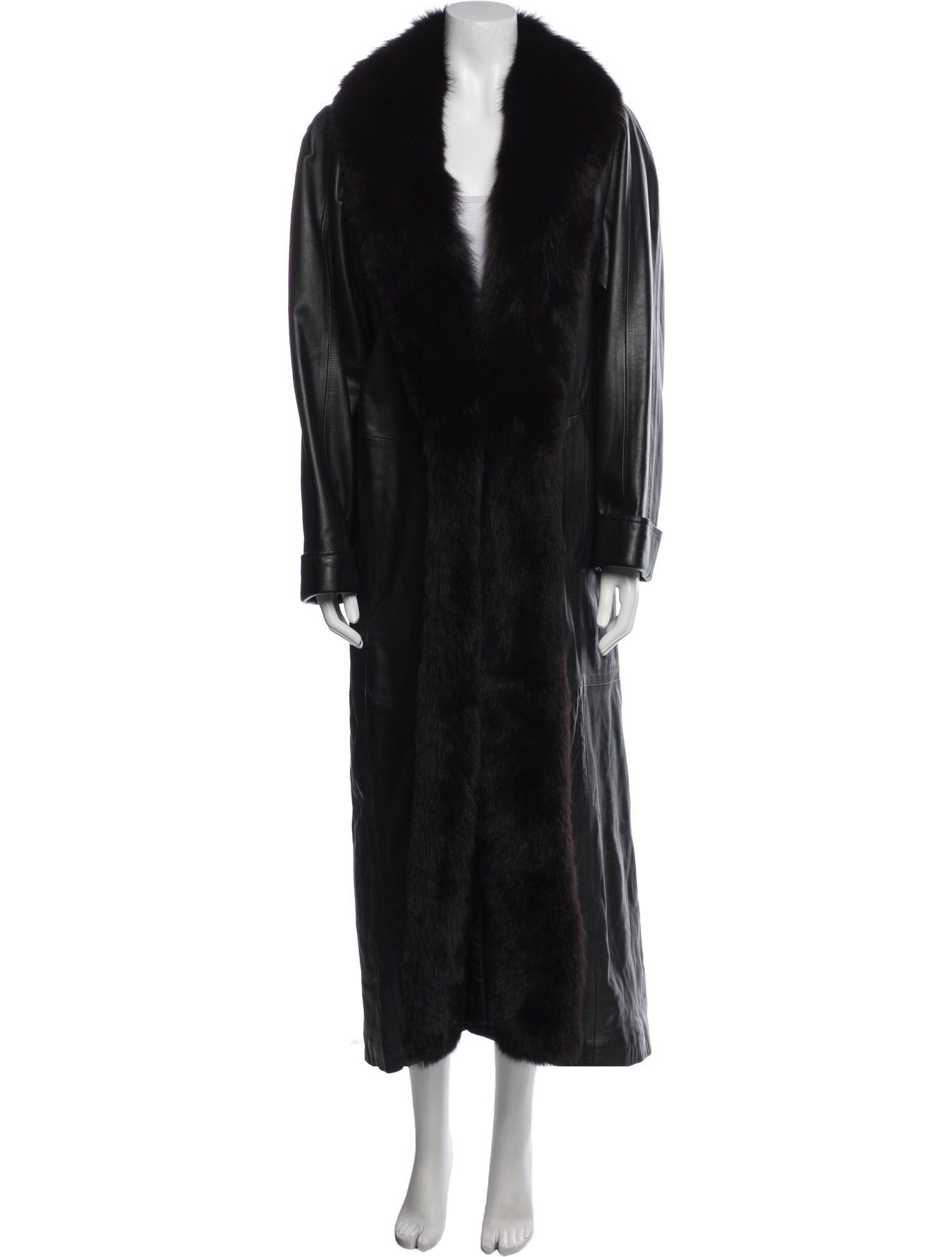 Chosen Couture Collection Leather Faux Fur Coat