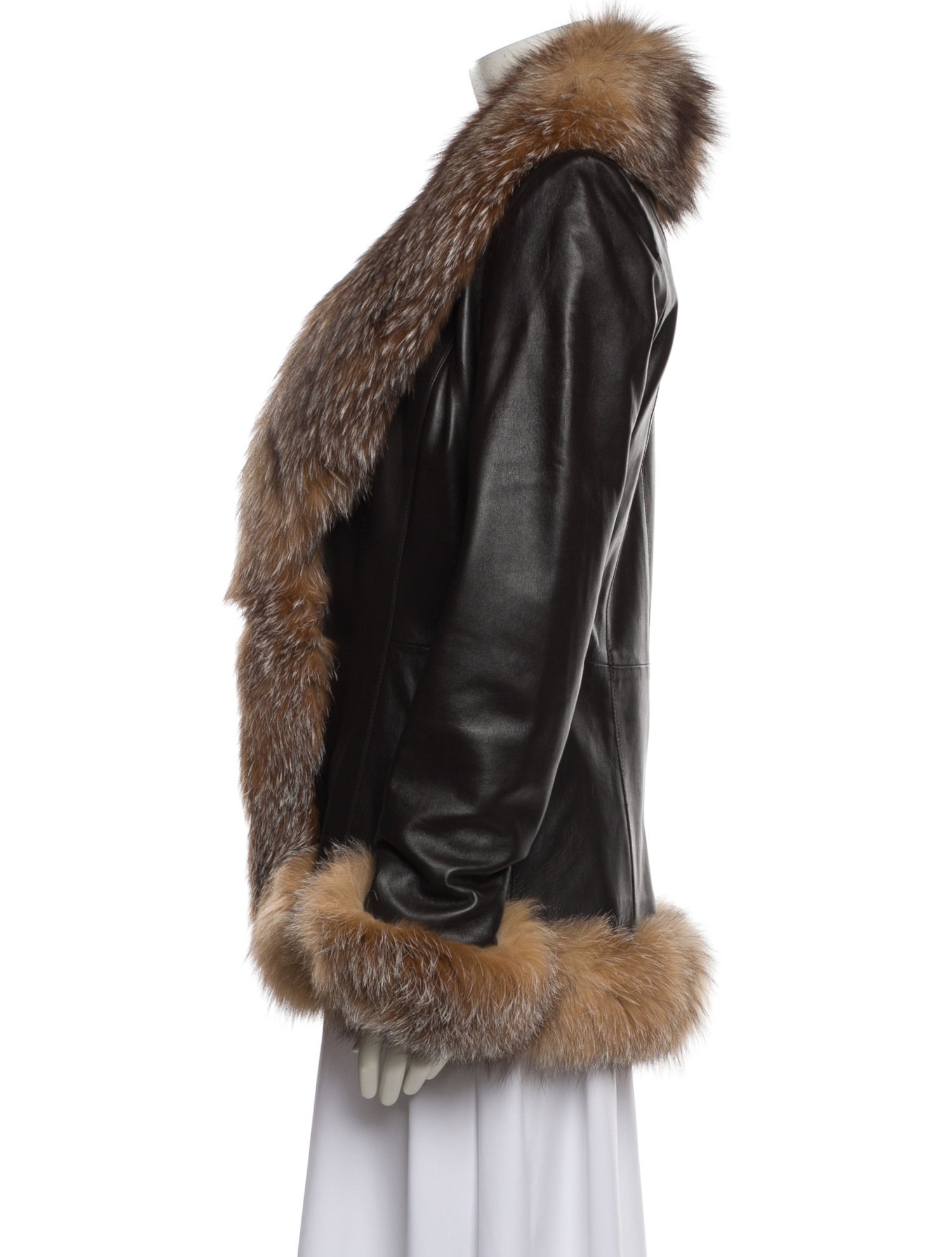 Chosen Couture Collection Leather Fur Coat
