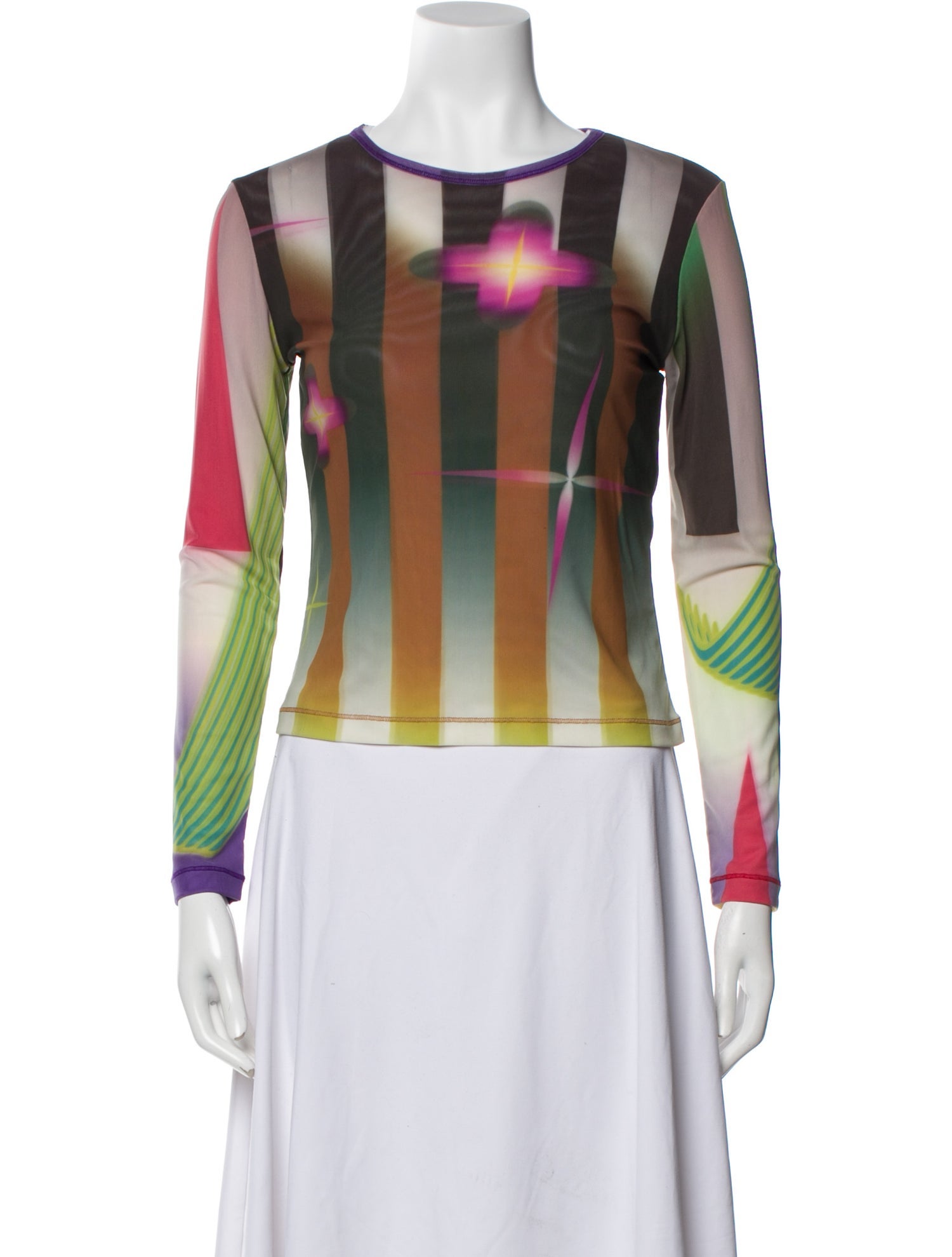 Chopova Lowena Nylon Striped Top