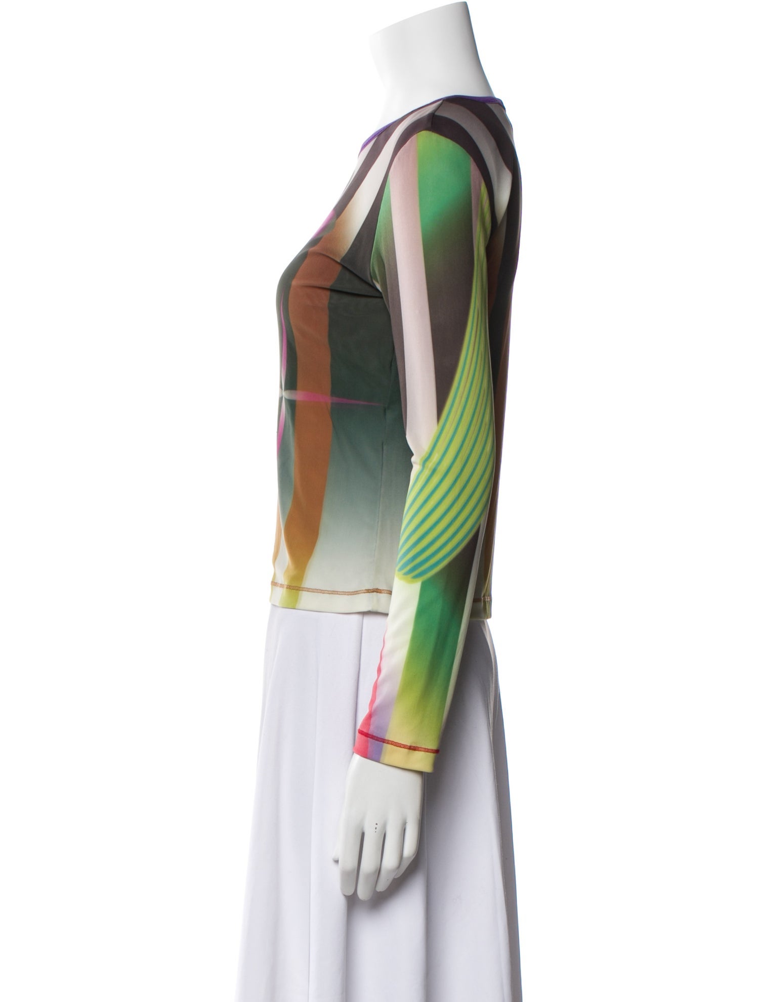 Chopova Lowena Nylon Striped Top