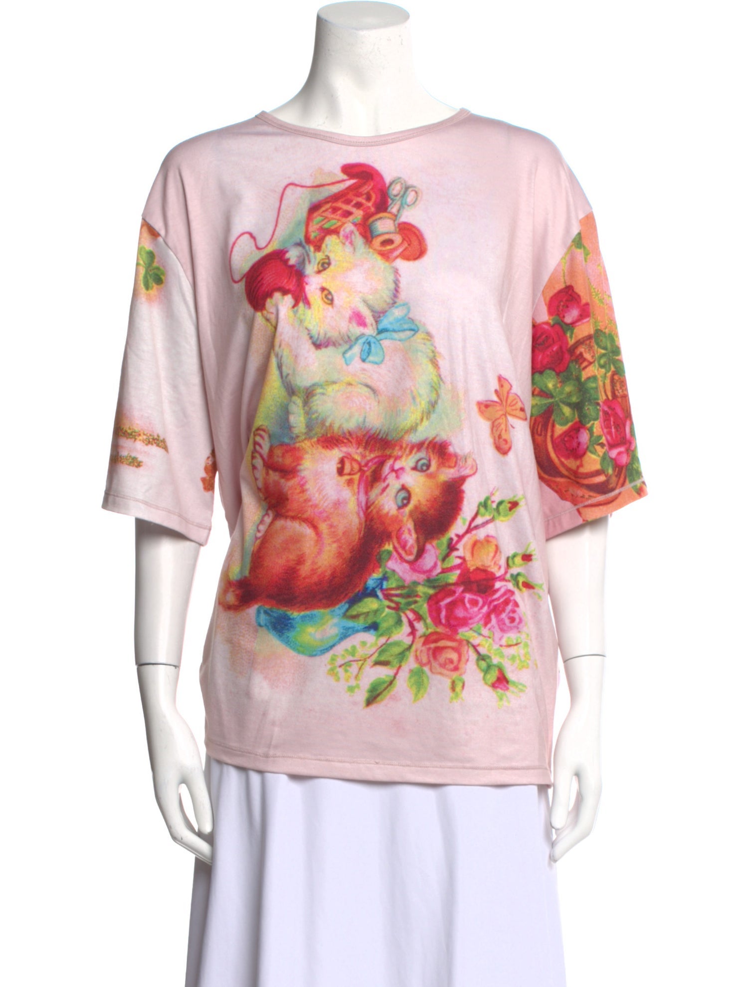 Chopova Lowena Graphic Print Bateau Neckline T-Shirt