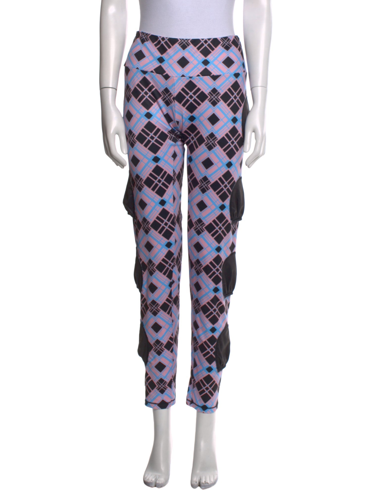 Chopova Lowena Plaid Print Skinny Leg Pants