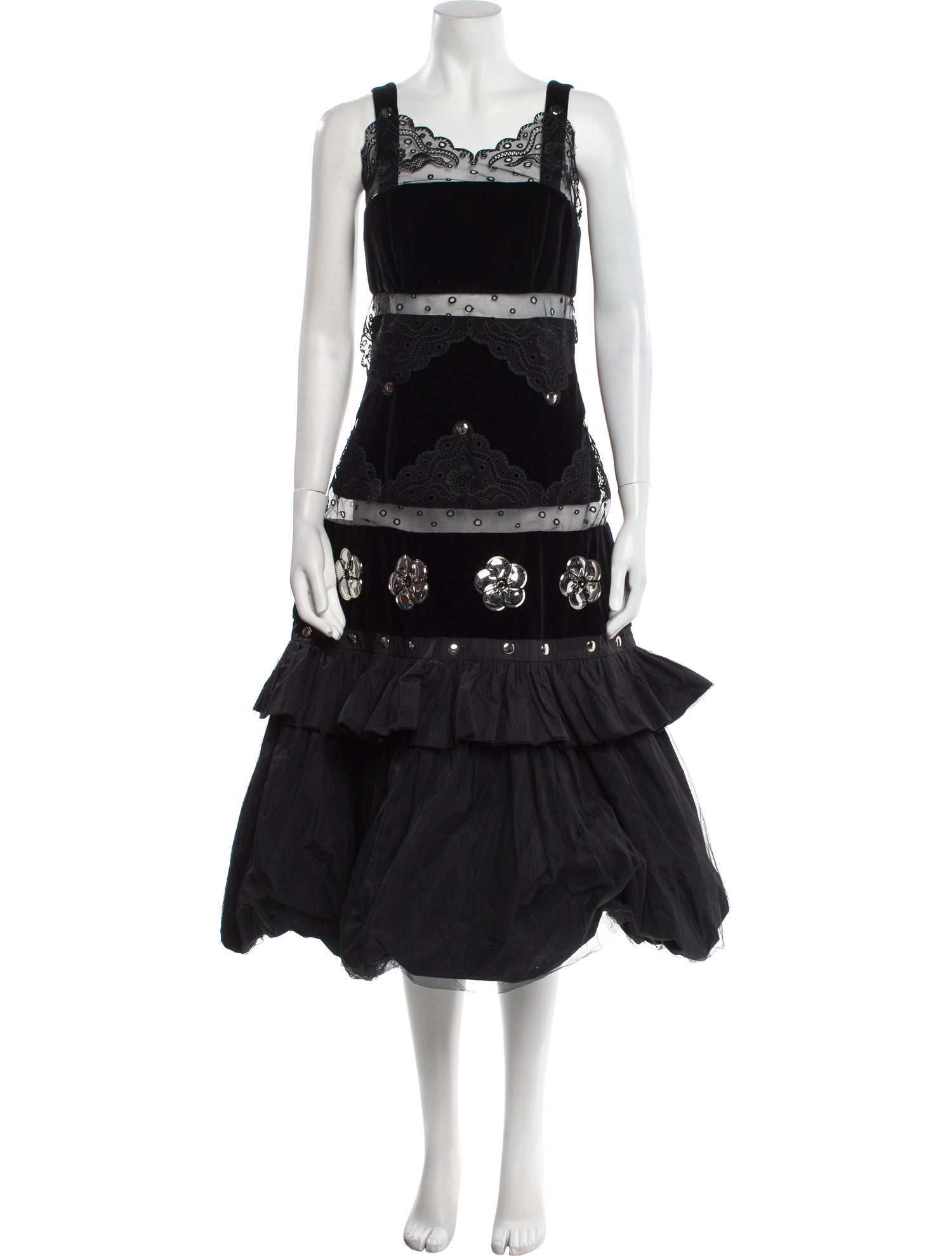 Chopova Lowena Square Neckline Long Dress