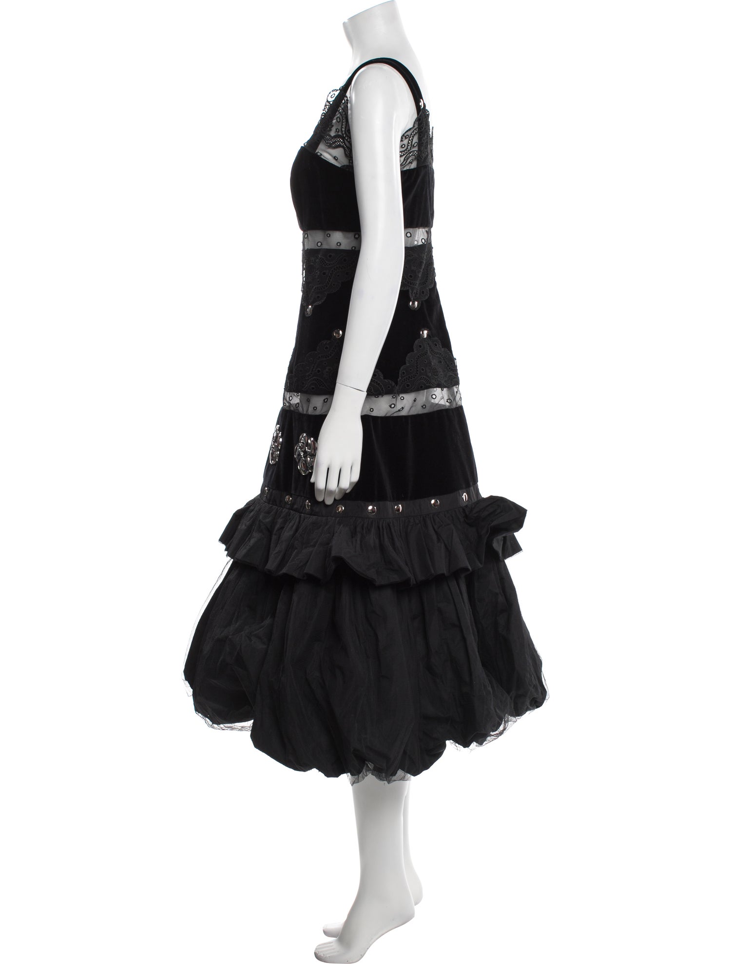 Chopova Lowena Square Neckline Long Dress