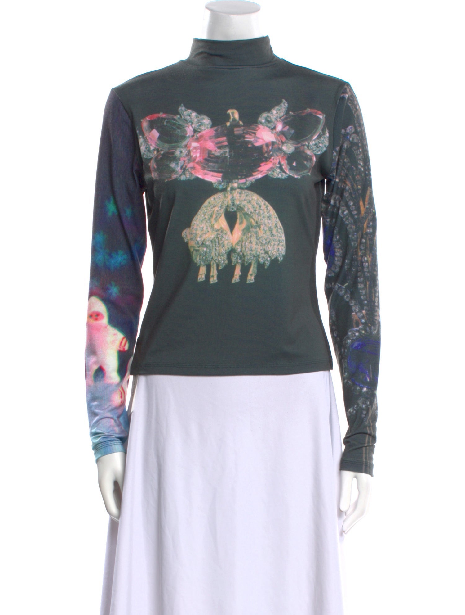 Chopova Lowena Printed Turtleneck Sweater