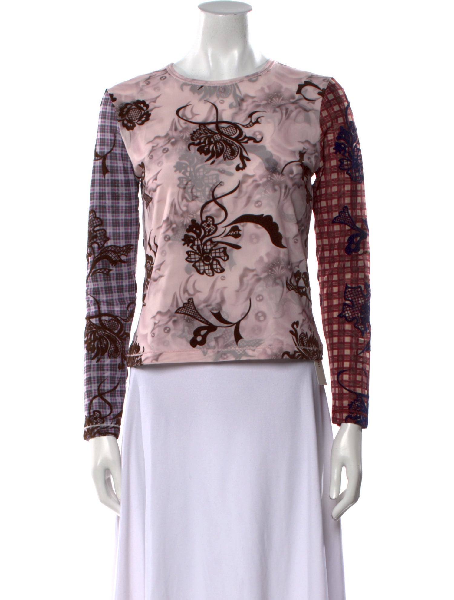 Chopova Lowena Nylon Floral Print Top