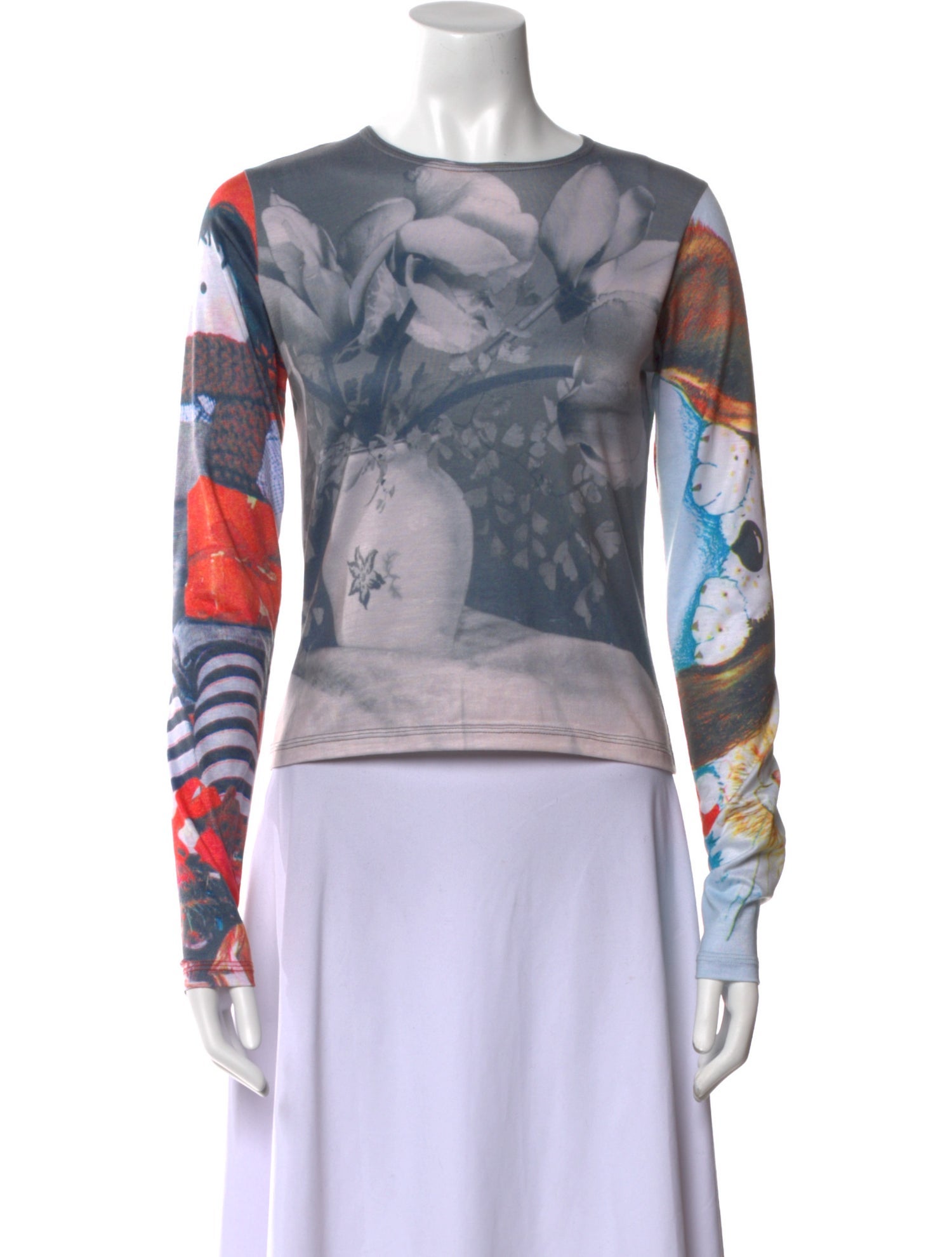 Chopova Lowena Printed Bateau Neckline Sweatshirt