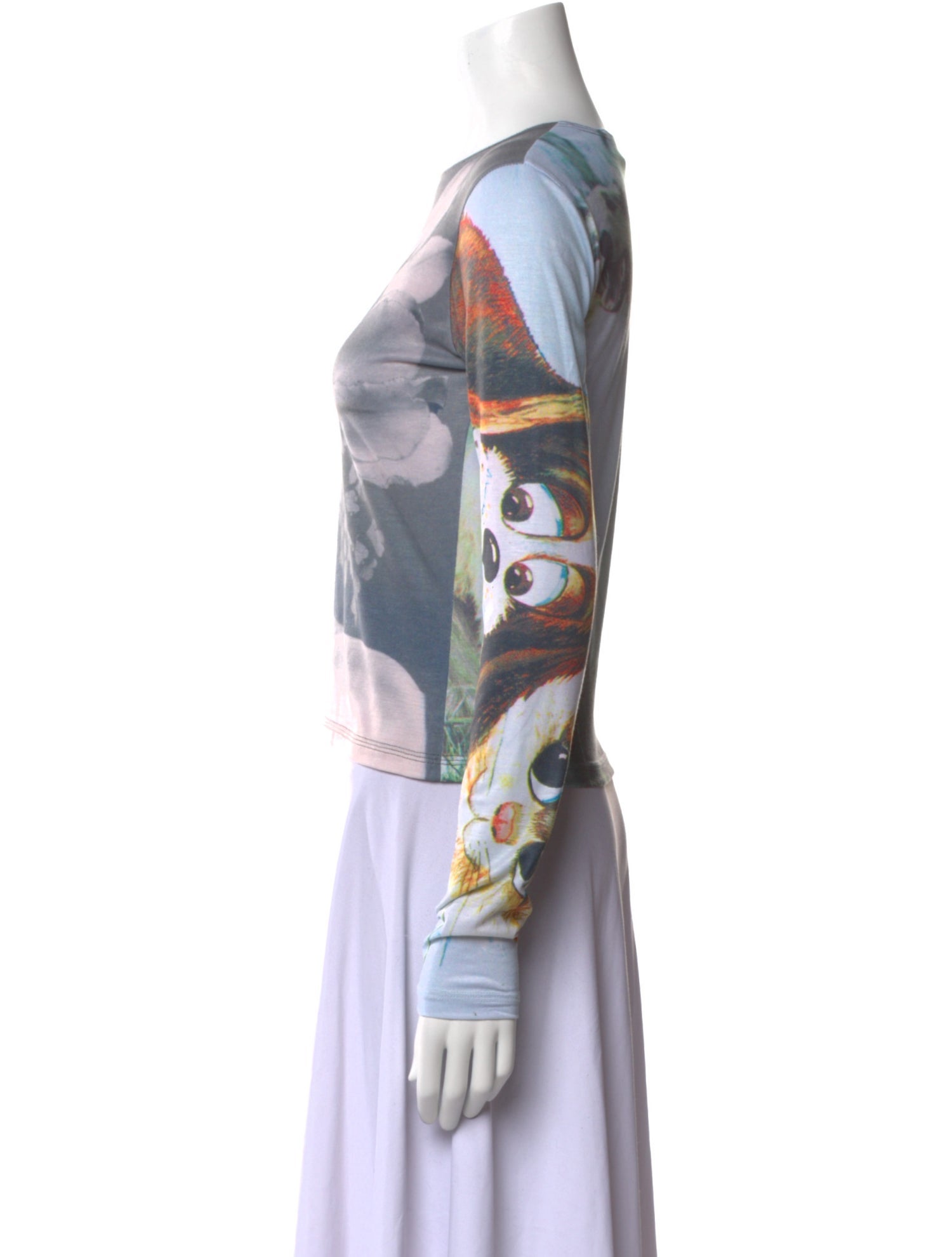 Chopova Lowena Printed Bateau Neckline Sweatshirt