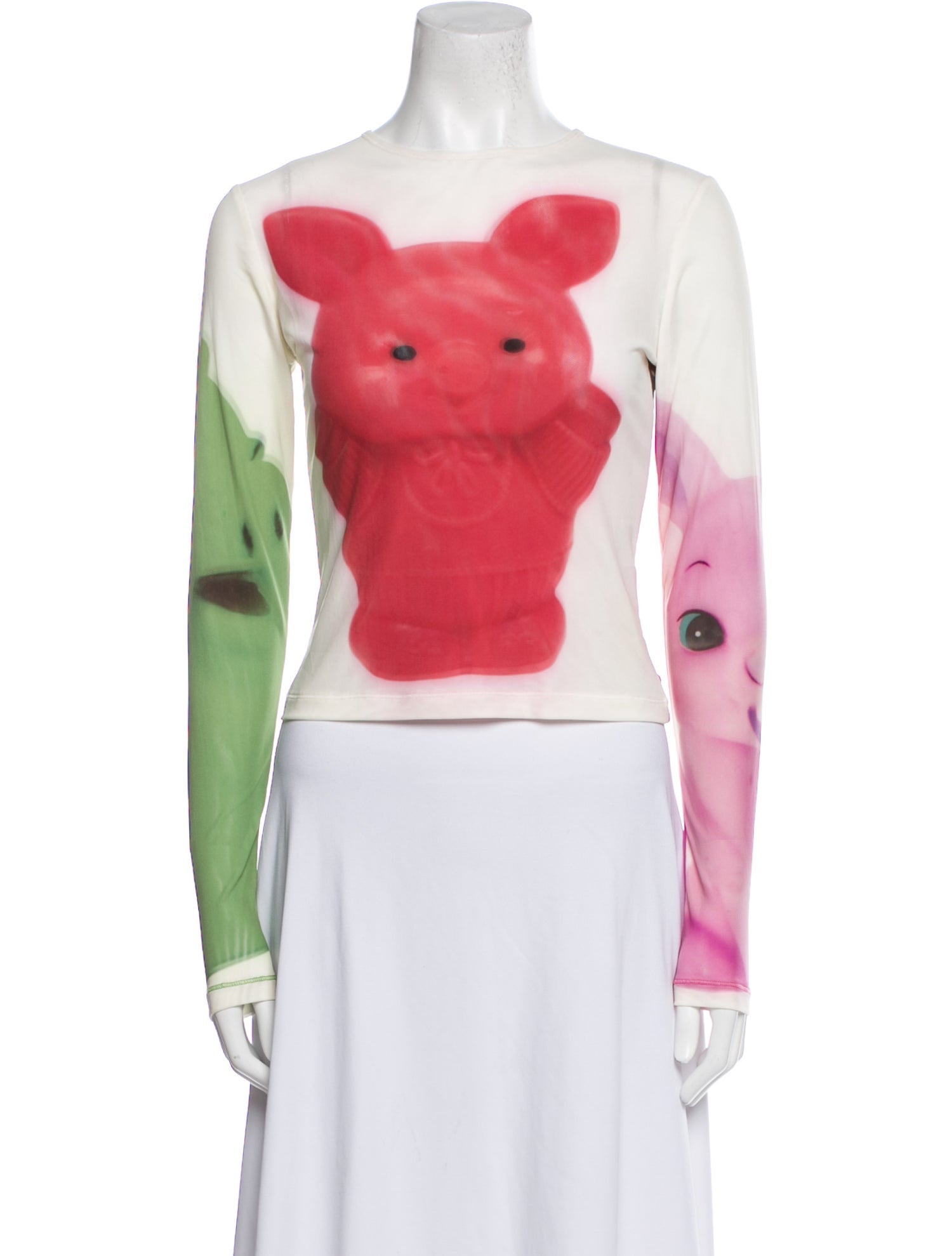 Chopova Lowena Nylon Printed Crop Top