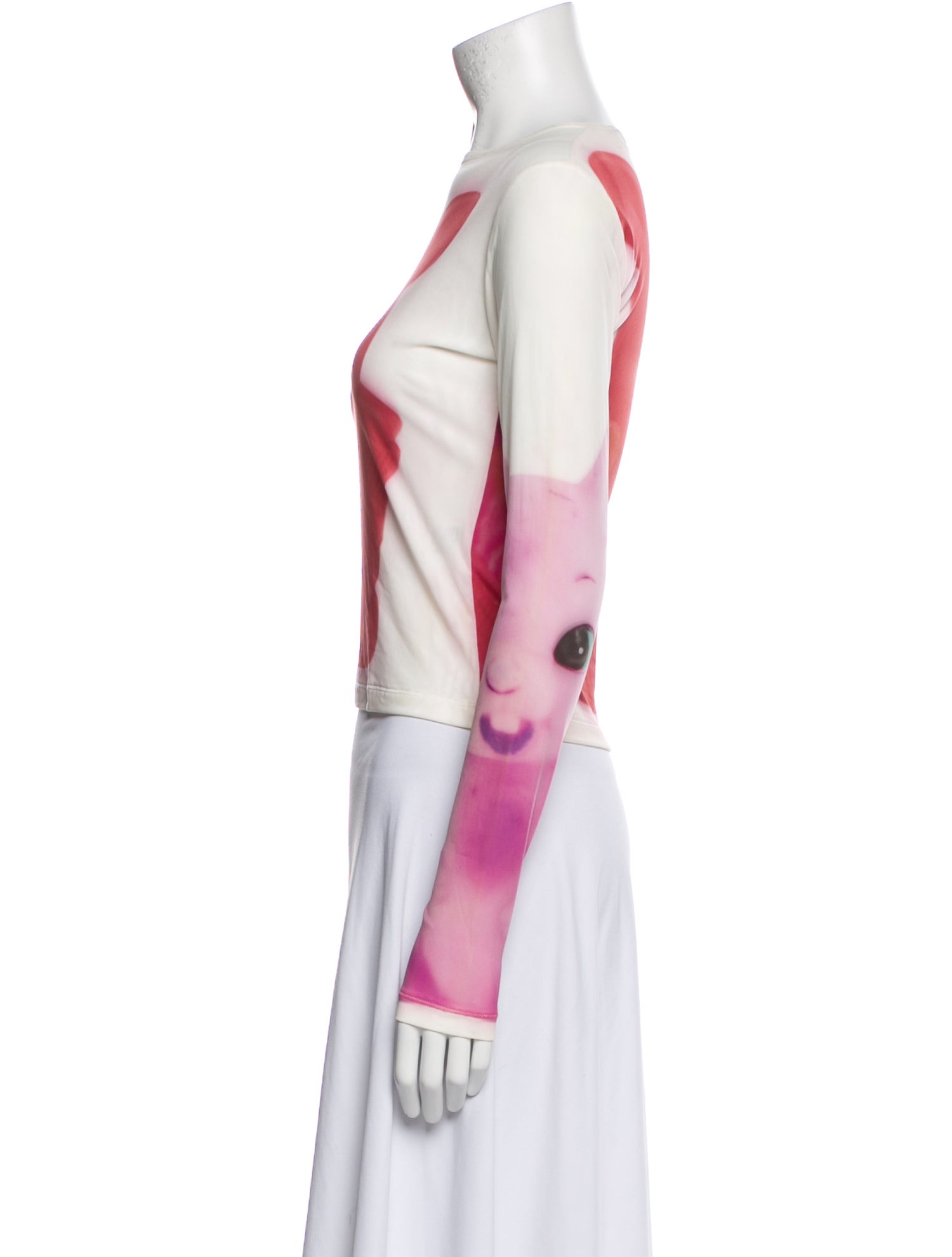 Chopova Lowena Nylon Printed Crop Top