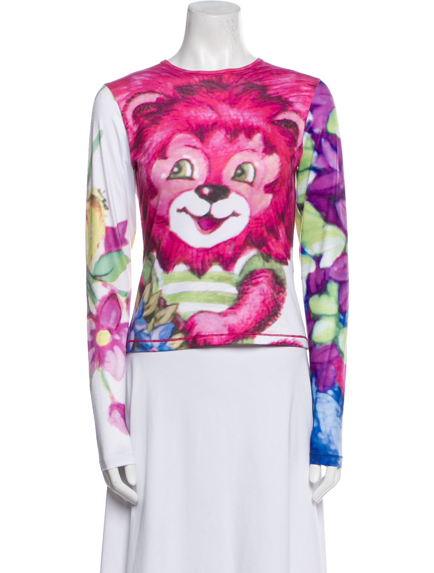 Chopova Lowena Floral Print Bateau Neckline Top w/ Tags