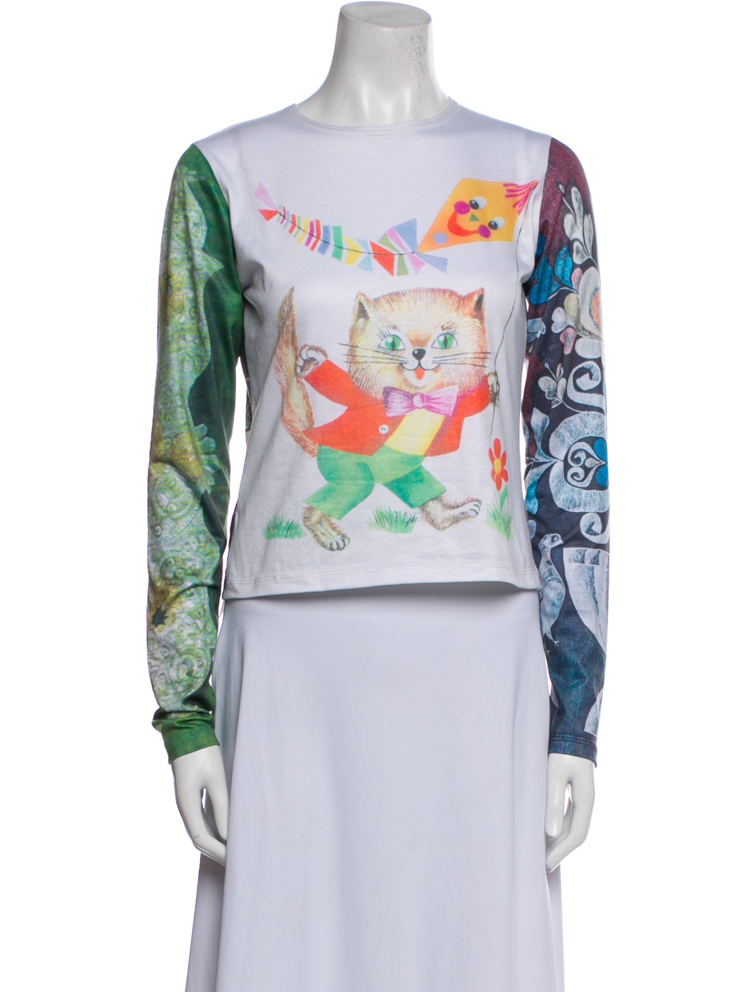 Chopova Lowena Graphic Print Bateau Neckline Sweatshirt