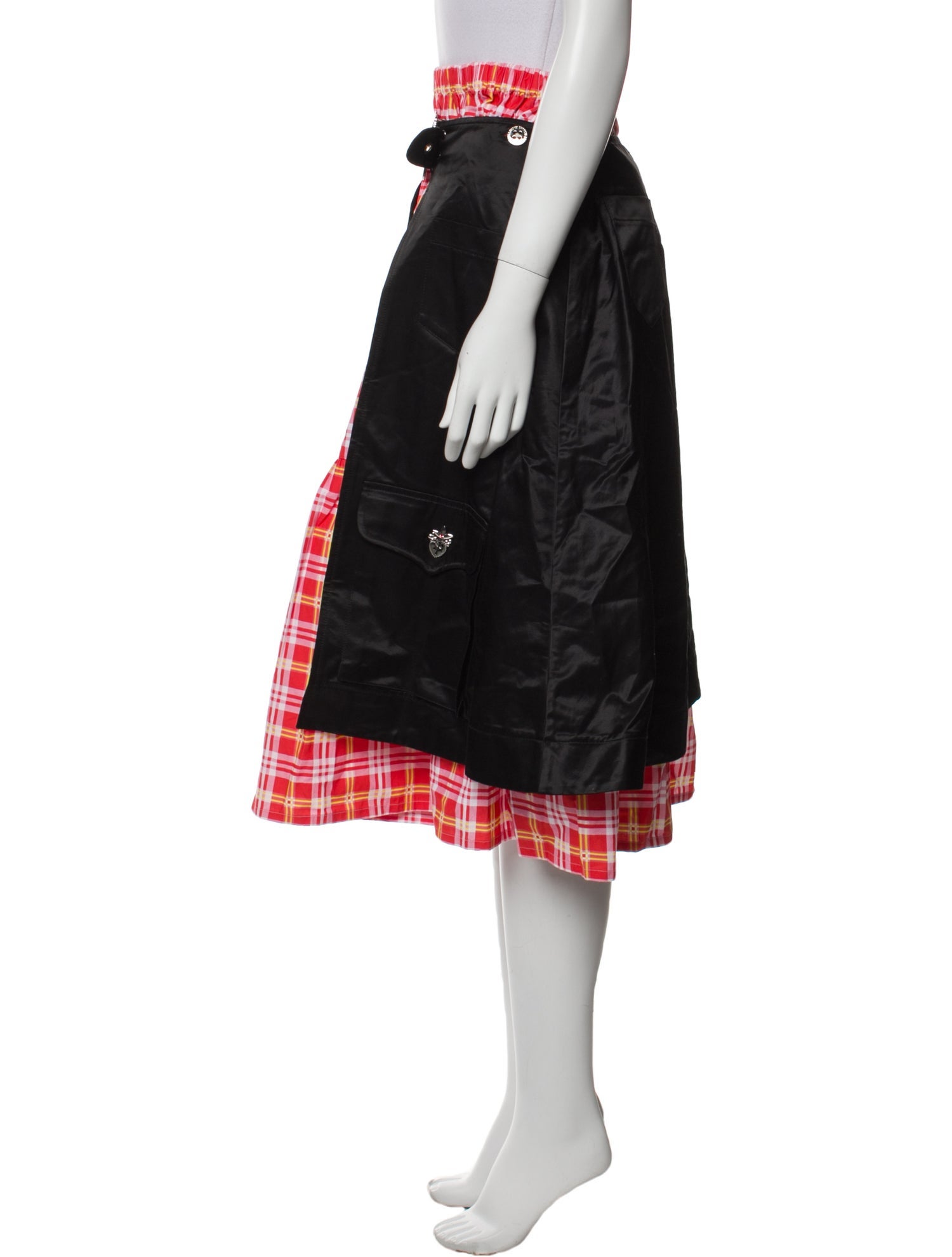 Chopova Lowena Plaid Print Midi Length Skirt w/ Tags