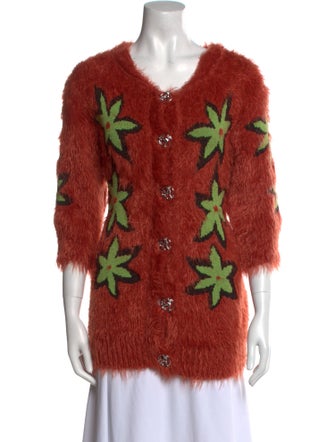 Chopova Lowena Floral Print Scoop Neck Sweater