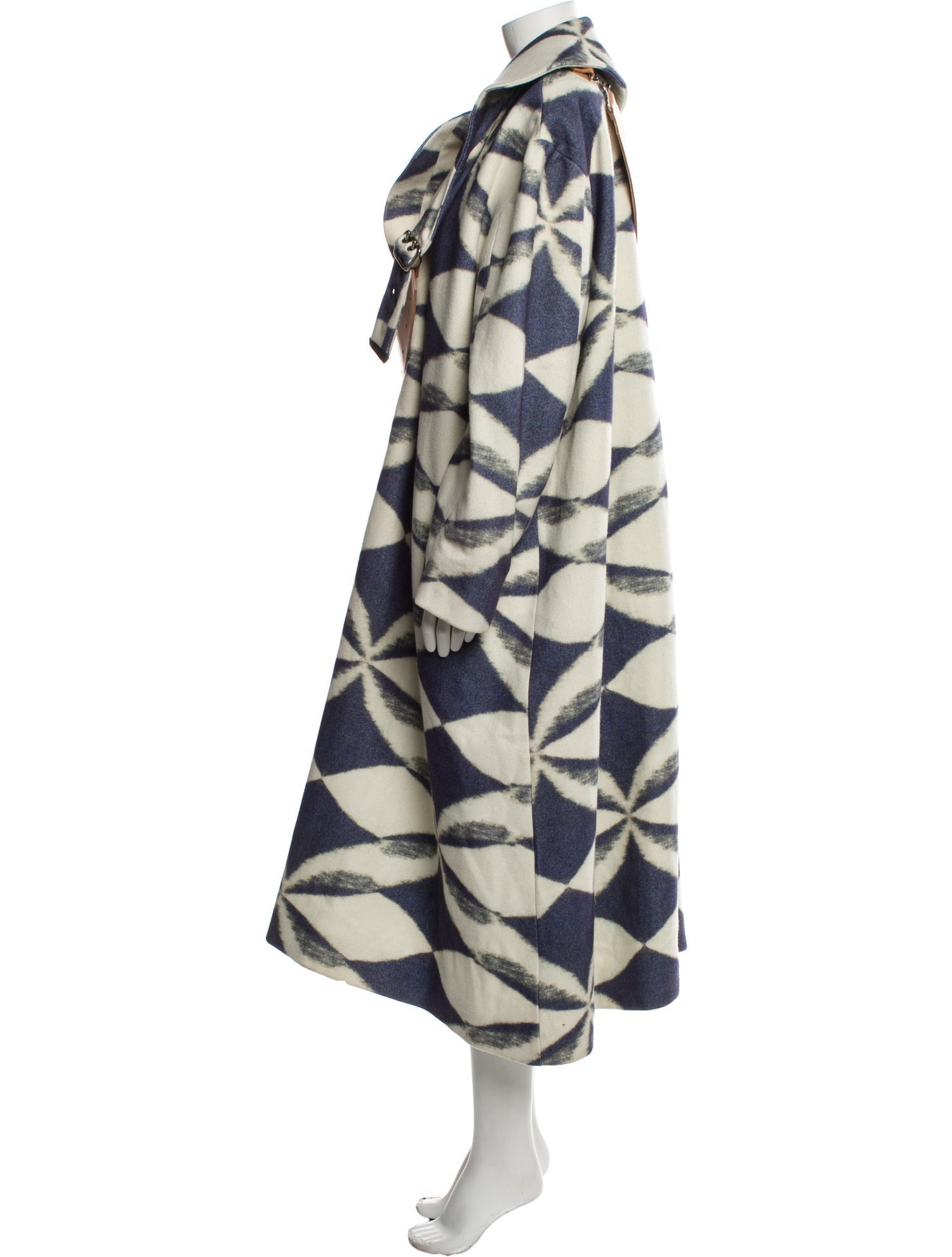 Chopova Lowena Virgin Wool Printed Trench Coat