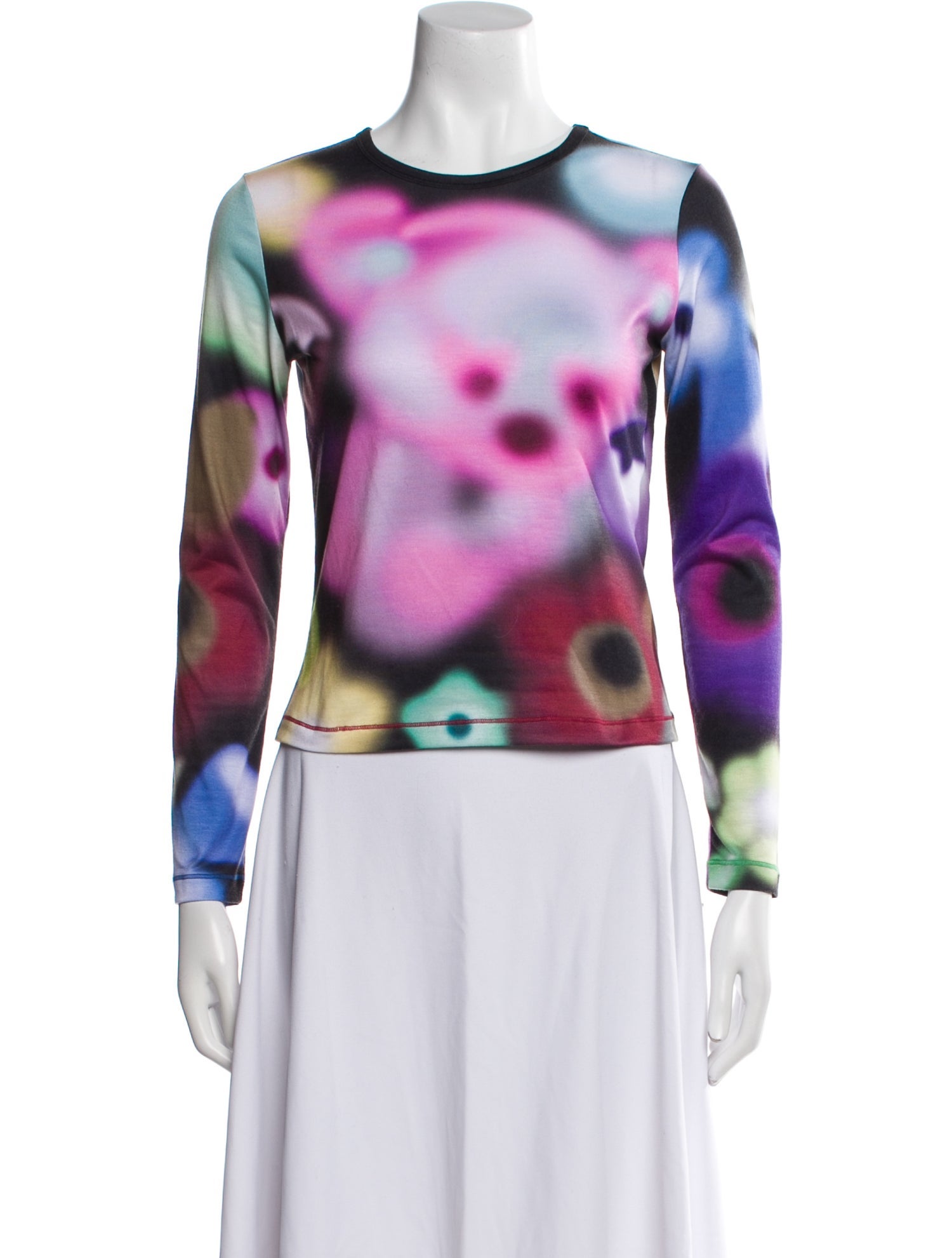 Chopova Lowena Printed Bateau Neckline Top