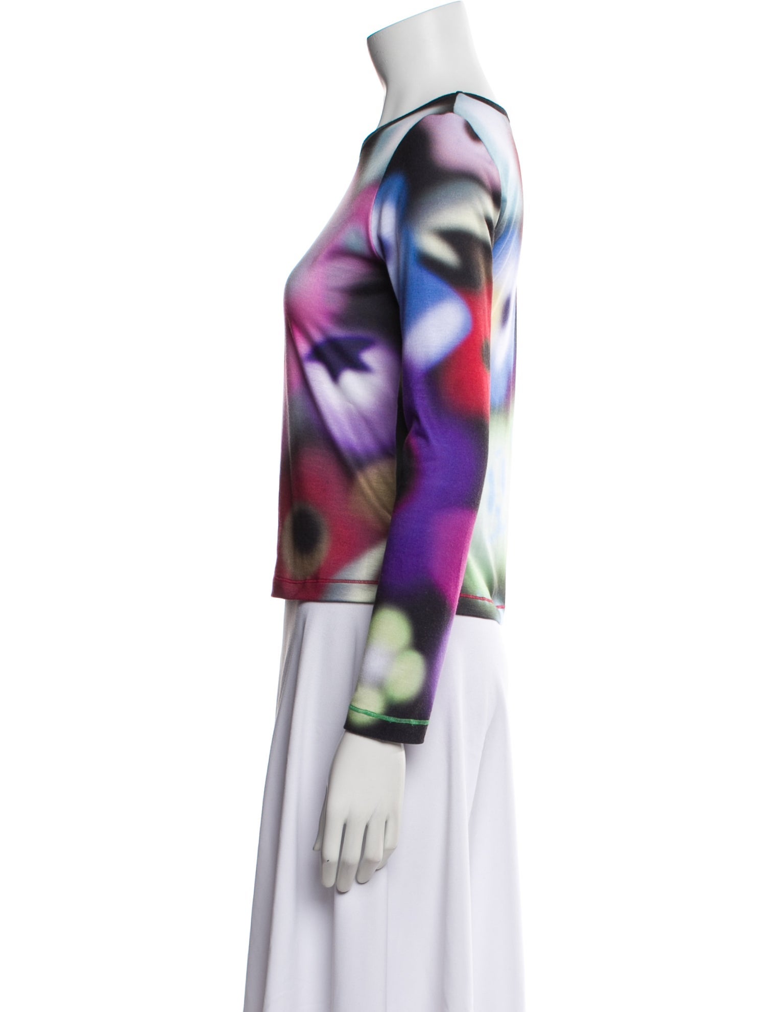 Chopova Lowena Printed Bateau Neckline Top