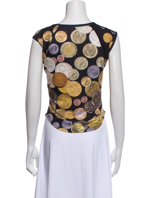 Chopova Lowena Printed Scoop Neck Crop Top