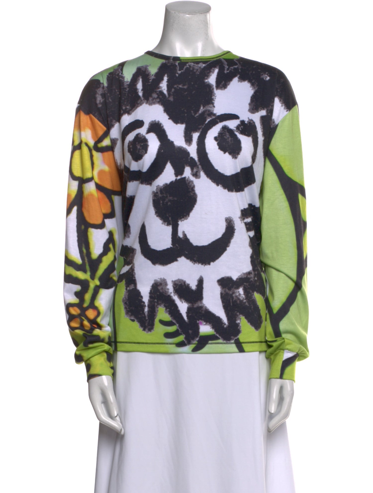 Chopova Lowena Printed Bateau Neckline Blouse