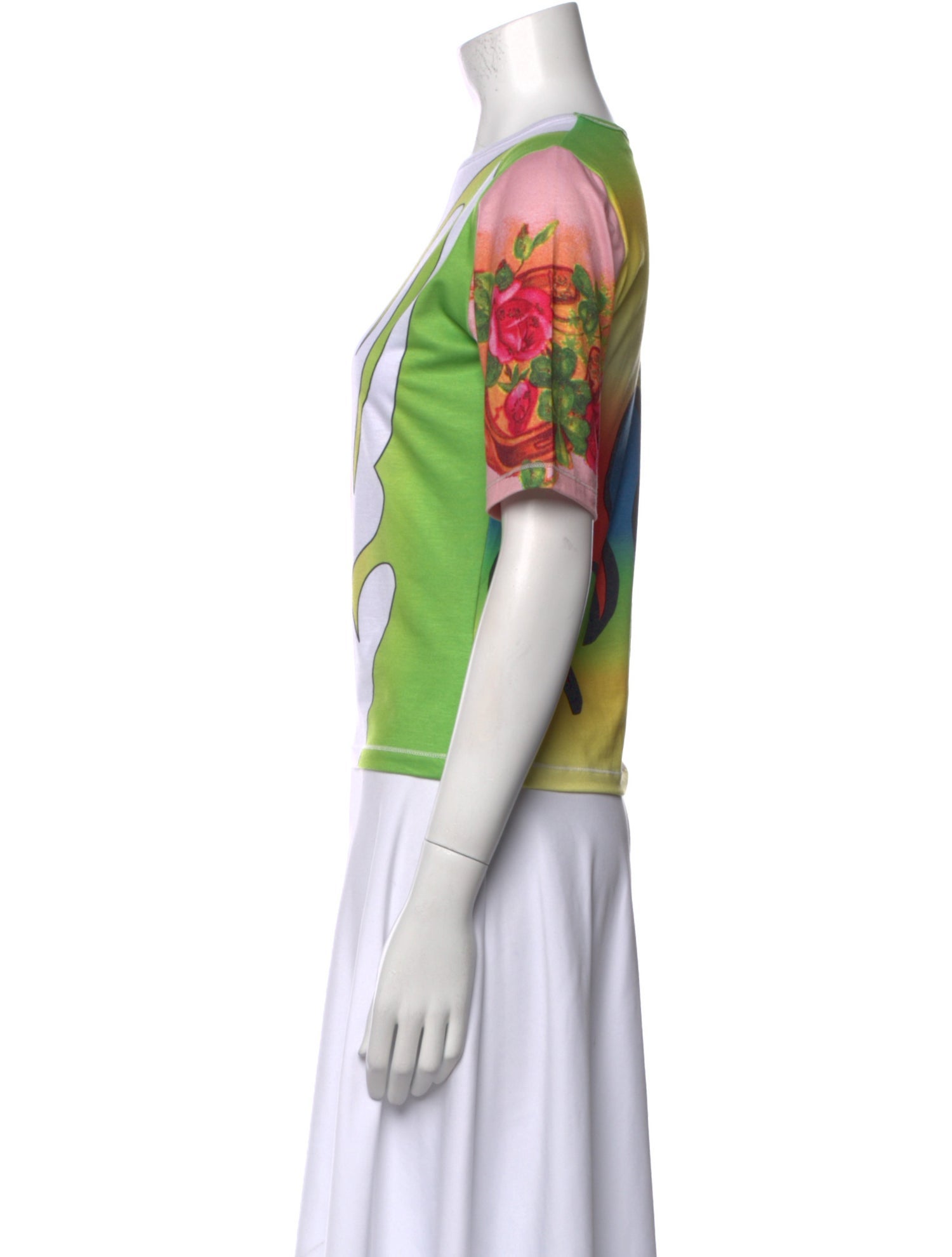 Chopova Lowena Graphic Print Bateau Neckline T-Shirt