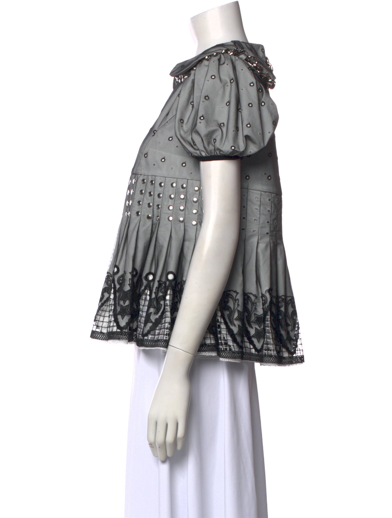 Chopova Lowena Patterned Short Sleeve Blouse