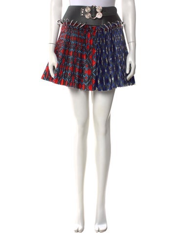 Pre-owned Chopova Lowena Printed Mini Skirt In Green