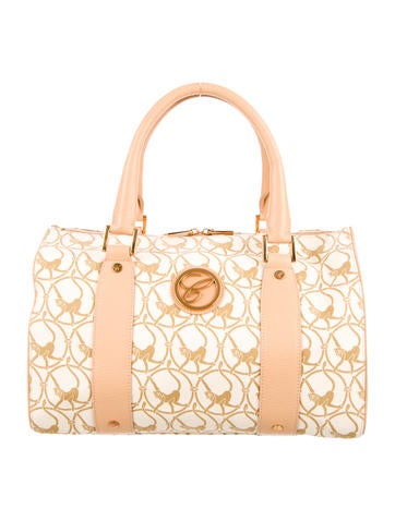 Chopard Printed Leather-Trimmed Handle Bag