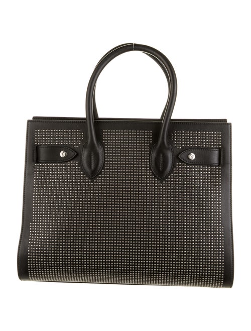 Chopard Studded Leather Tote Black