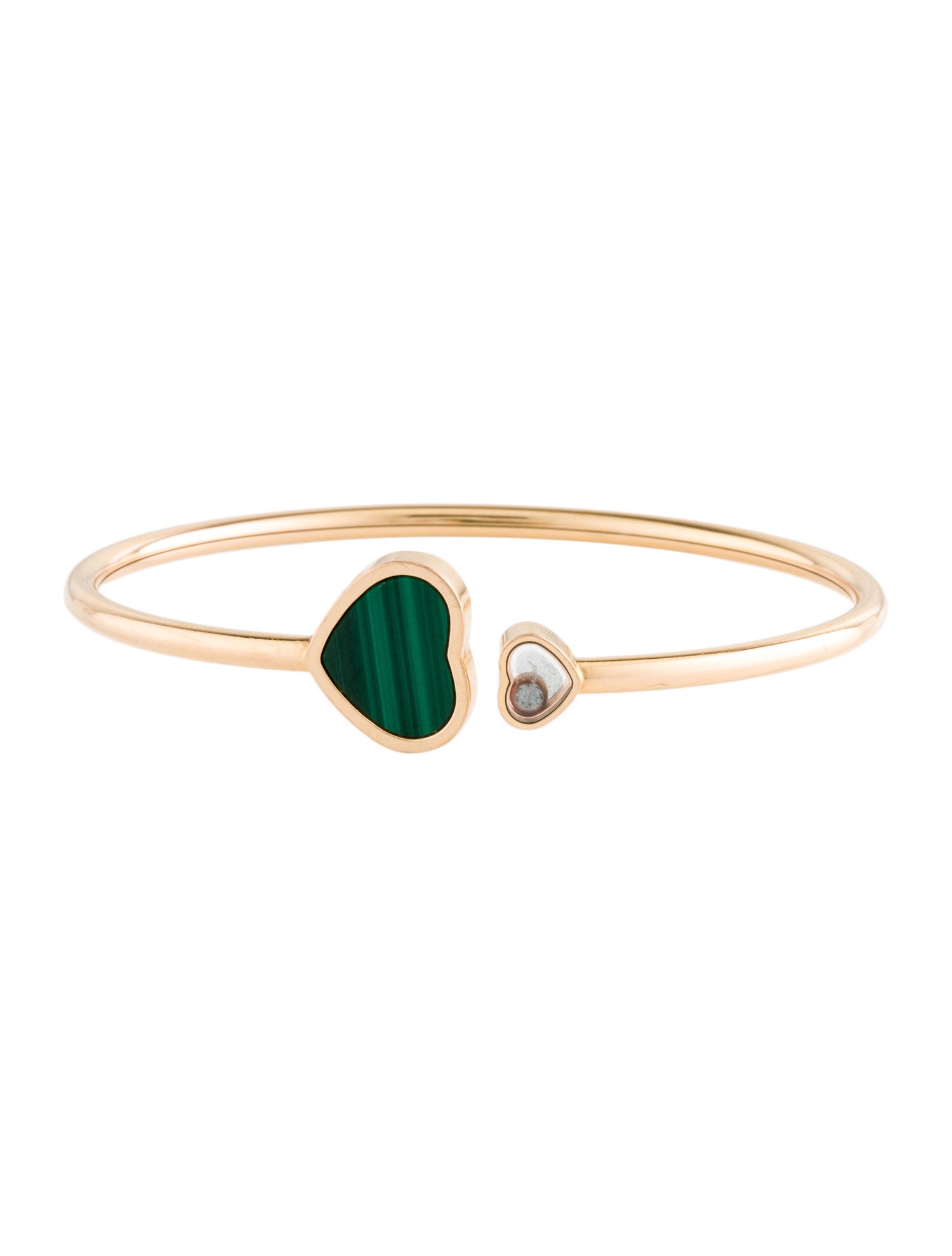 Chopard Malachite & Diamond Happy Hearts Cuff